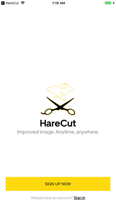 Emulate iPhone app HareCut Professional using MyAndroid
