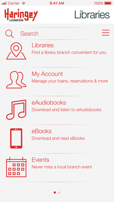 Emulate iPhone app Haringey Libraries using MyAndroid