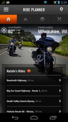 Emulate Android APK Harley-Davidson Ride Planner