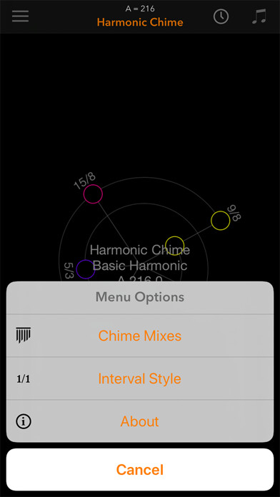 Emulate iPhone app HarmonicChimes using MyAndroid