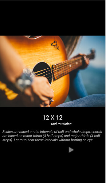 Emulate Android APK Harmonic interval quiz (12x12)