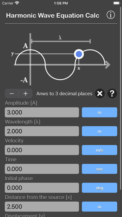 Emulate iPhone app Harmonic Wave Equation Calc using MyAndroid Emulate iPhone app Harmonic Wave Equation Calc using MyAndroid