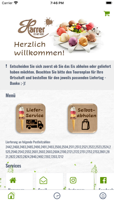 Emulate iPhone app Harrer Eisdiele using MyAndroid Emulate iPhone app Harrer Eisdiele using MyAndroid
