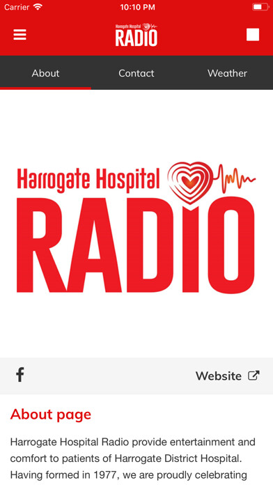 Emulate iPhone app Harrogate Hospital Radio using MyAndroid