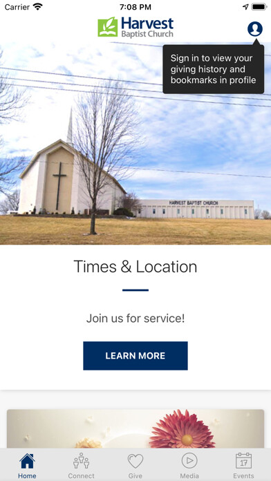 Emulate iPhone app Harvest Baptist Blue Springs using MyAndroid Emulate iPhone app Harvest Baptist Blue Springs using MyAndroid