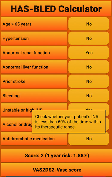 Run android online APK HAS-BLED score calculator from MyAndroid or emulate HAS-BLED score calculator using MyAndroid