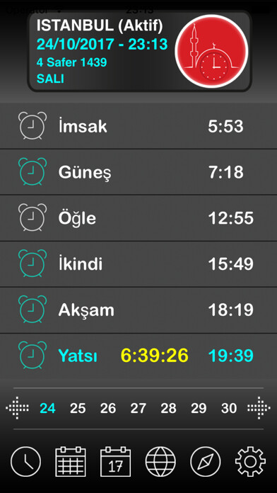 Emulate iPhone app Hasenat Namaz Vakitleri PRO using MyAndroid