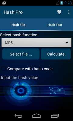 Emulate Android APK Hash File Hash Text - Hash Pro