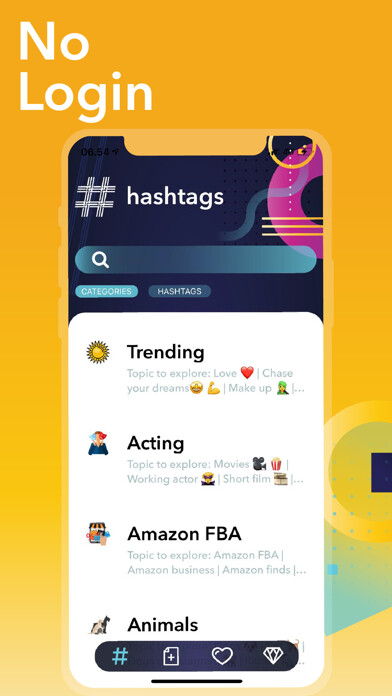 Emulate iPhone app Hashtag Generator App using MyAndroid Emulate iPhone app Hashtag Generator App using MyAndroid
