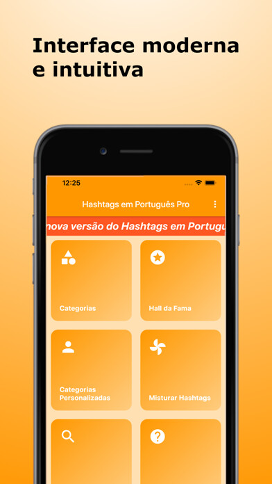 Emulate iPhone app Hashtags em Português Pro using MyAndroid