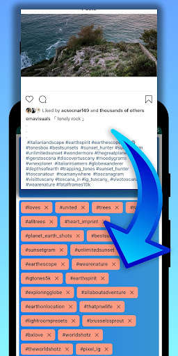 Run android online APK Hashtags Extractor for IG from MyAndroid or emulate Hashtags Extractor for IG using MyAndroid