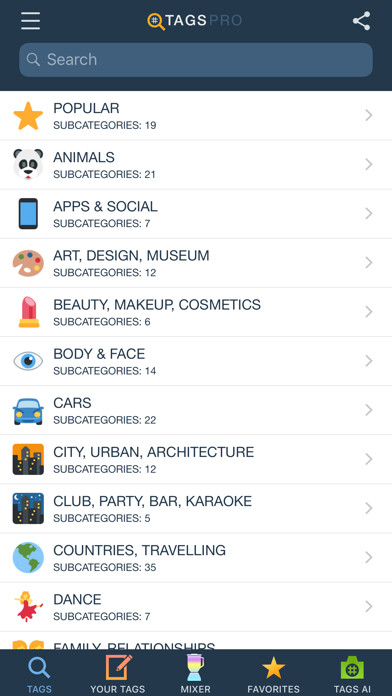 Emulate iPhone app Hashtags for Likes - Tags Pro using MyAndroid