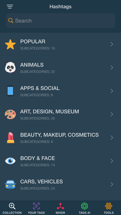 Emulate iPhone app Hashtags - Hashtag Manager using MyAndroid Emulate iPhone app Hashtags - Hashtag Manager using MyAndroid