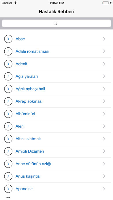 Emulate iPhone app Hastalık Rehberi using MyAndroid Emulate iPhone app Hastalık Rehberi using MyAndroid