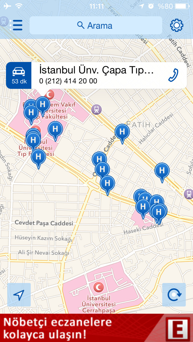 Emulate iPhone app Hastaneler using MyAndroid Emulate iPhone app Hastaneler using MyAndroid
