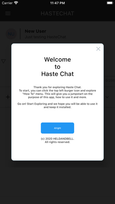Emulate iPhone app Haste Chat using MyAndroid