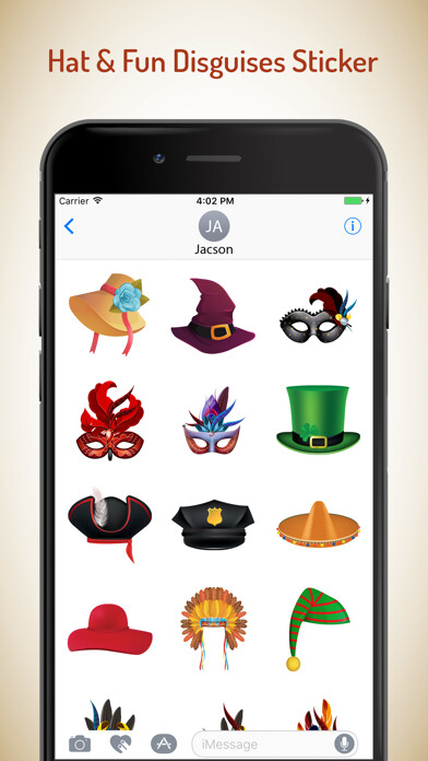 Emulate iPhone app Hat Sticker Emojis using MyAndroid Emulate iPhone app Hat Sticker Emojis using MyAndroid