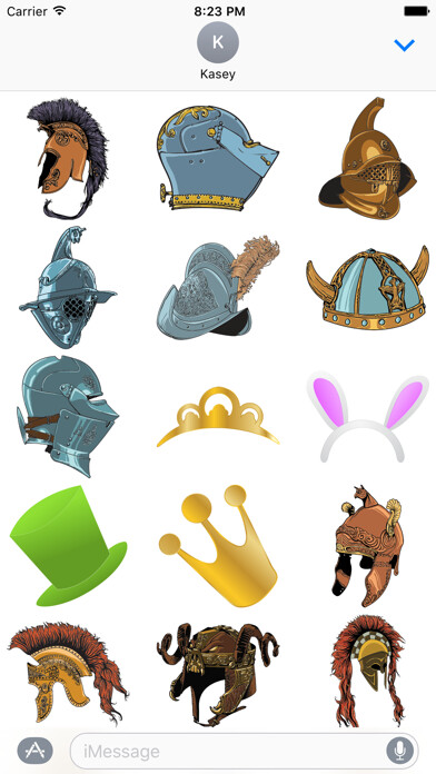 Emulate iPhone app Hat Sticker Pack using MyAndroid Emulate iPhone app Hat Sticker Pack using MyAndroid