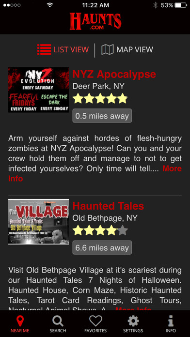 Emulate iPhone app Haunts.com using MyAndroid Emulate iPhone app Haunts.com using MyAndroid