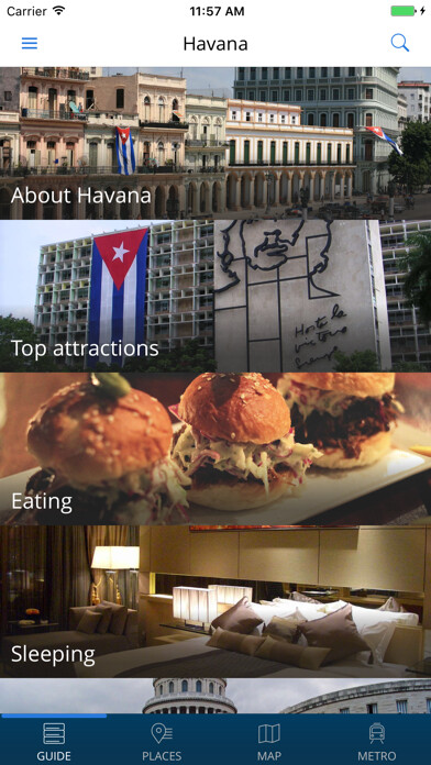 Emulate iPhone app Havana Travel Guide with Offline Street Map using MyAndroid