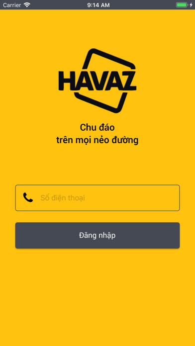 Emulate iPhone app Havaz-Car Rental-App lái xe using MyAndroid