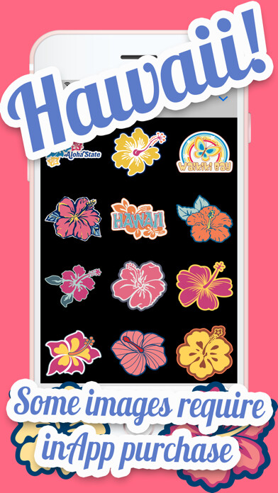 Emulate iPhone app Hawaii Sticker Set using MyAndroid