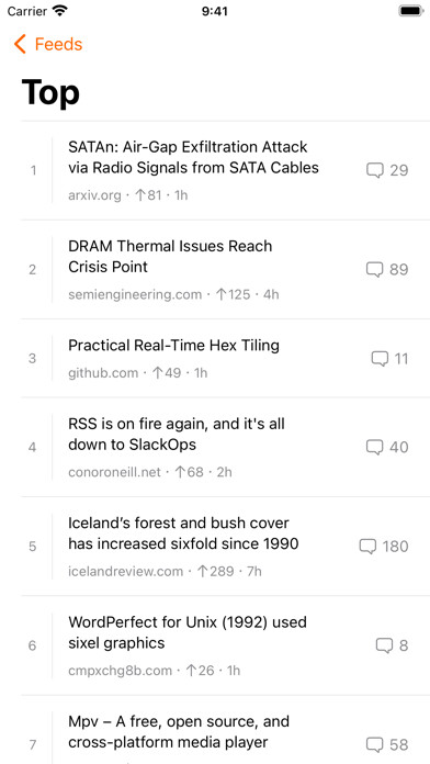 Emulate iPhone app Hax for Hacker News using MyAndroid