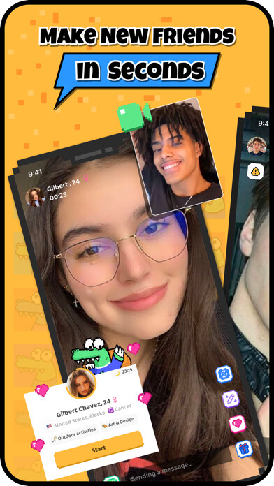 Emulate iPhone app Hay - Meet & Live Chat using MyAndroid