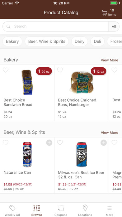 Emulate iPhone app Hays SuperMarkets using MyAndroid