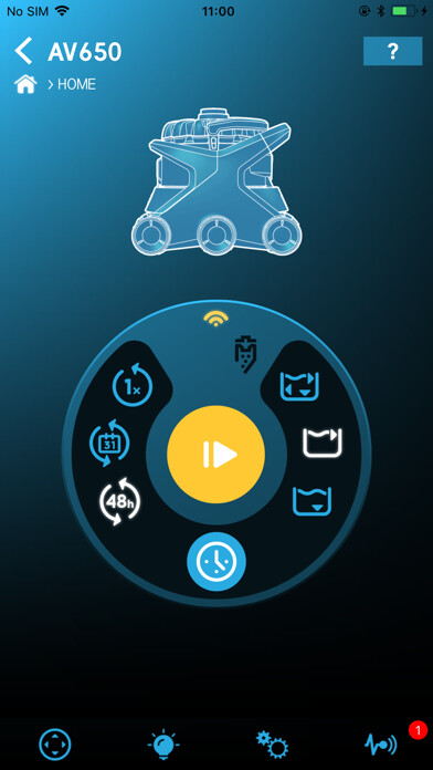 Emulate iPhone app Hayward AquaVac Connect using MyAndroid