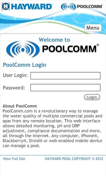 Run android online APK Hayward PoolComm from MyAndroid or emulate Hayward PoolComm using MyAndroid