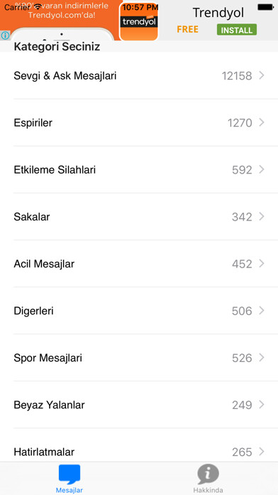 Emulate iPhone app Hazır SMS Mesajlar SMS Deposu using MyAndroid Emulate iPhone app Hazır SMS Mesajlar SMS Deposu using MyAndroid