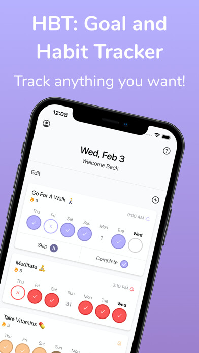 Emulate iPhone app HBT: Daily Goal, Habit Tracker using MyAndroid Emulate iPhone app HBT: Daily Goal, Habit Tracker using MyAndroid