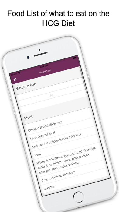 Emulate iPhone app HCG Diet Guide - Weight Loss using MyAndroid