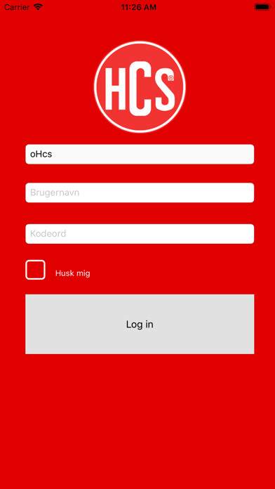 Emulate iPhone app HCS bestil tømning using MyAndroid