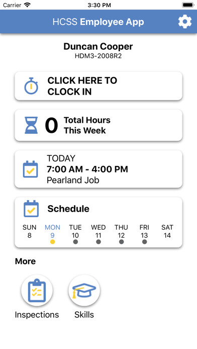 Emulate iPhone app HCSS Employee App using MyAndroid Emulate iPhone app HCSS Employee App using MyAndroid