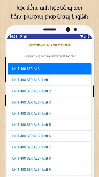 Run android online APK học tiếng anh Crazy English from MyAndroid or emulate học tiếng anh Crazy English using MyAndroid