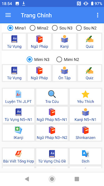 Emulate iPhone app Học tiếng Nhật N5~N1 (JMaster) using MyAndroid