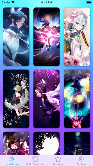 Emulate iPhone app HD Anime Live Wallpaper using MyAndroid