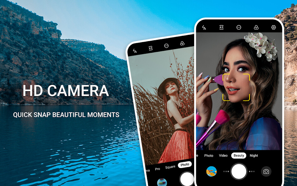 Run android online APK HD Camera Selfie Beauty Camera from MyAndroid or emulate HD Camera Selfie Beauty Camera using MyAndroid
