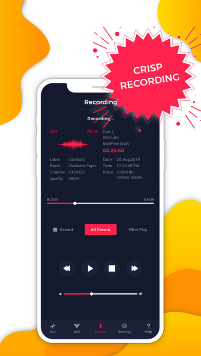 Emulate iPhone app HD Voice Recorder Audio Editor using MyAndroid Emulate iPhone app HD Voice Recorder Audio Editor using MyAndroid