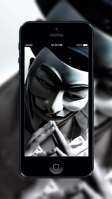 Emulate iPhone app HD Wallpaper Anonymous Hacker using MyAndroid Emulate iPhone app HD Wallpaper Anonymous Hacker using MyAndroid