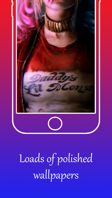 Emulate iPhone app HD Wallpapers For Harley Quinn Edition using MyAndroid