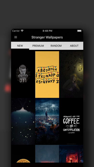 Emulate iPhone app HD Wallpapers For Stranger using MyAndroid