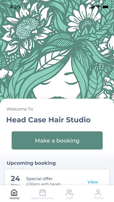 Emulate iPhone app Head Case Hair Studio using MyAndroid