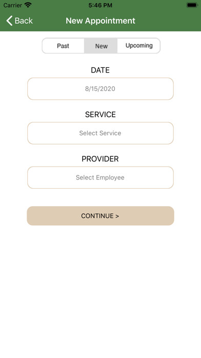 Emulate iPhone app Healing Elements Day Spa using MyAndroid