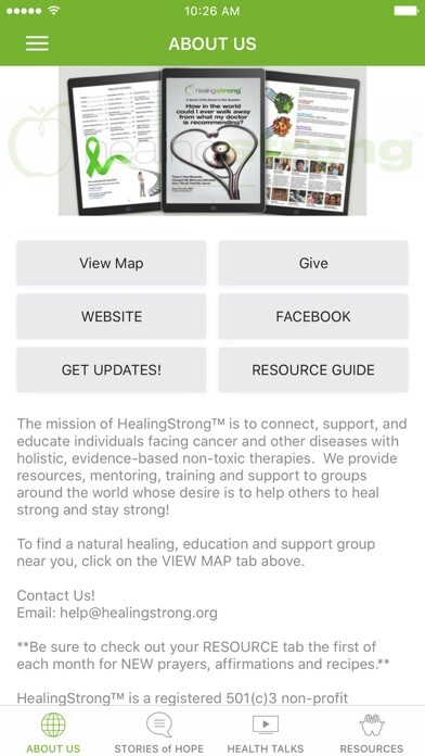Emulate iPhone app HealingStrong using MyAndroid