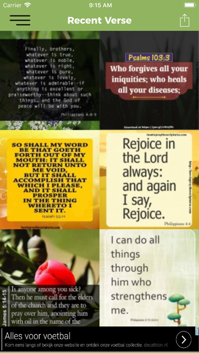 Emulate iPhone app Healing Verses - Bible Verses using MyAndroid Emulate iPhone app Healing Verses - Bible Verses using MyAndroid