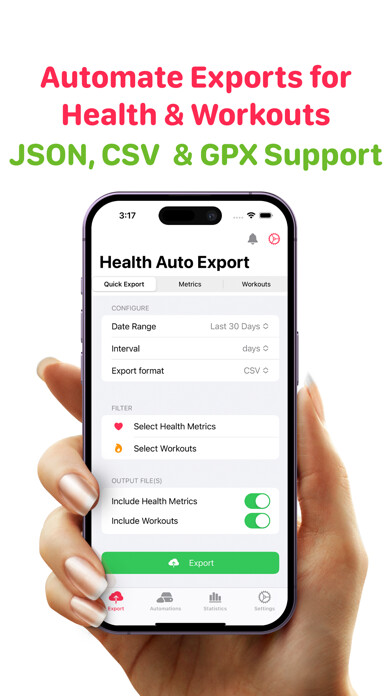 Emulate iPhone app Health Auto Export - JSON+CSV using MyAndroid Emulate iPhone app Health Auto Export - JSON+CSV using MyAndroid
