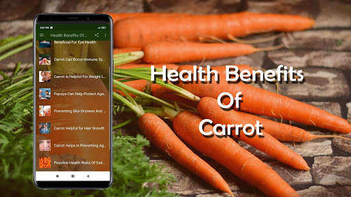 Run android online APK Health Benefits of Carrot from MyAndroid or emulate Health Benefits of Carrot using MyAndroid